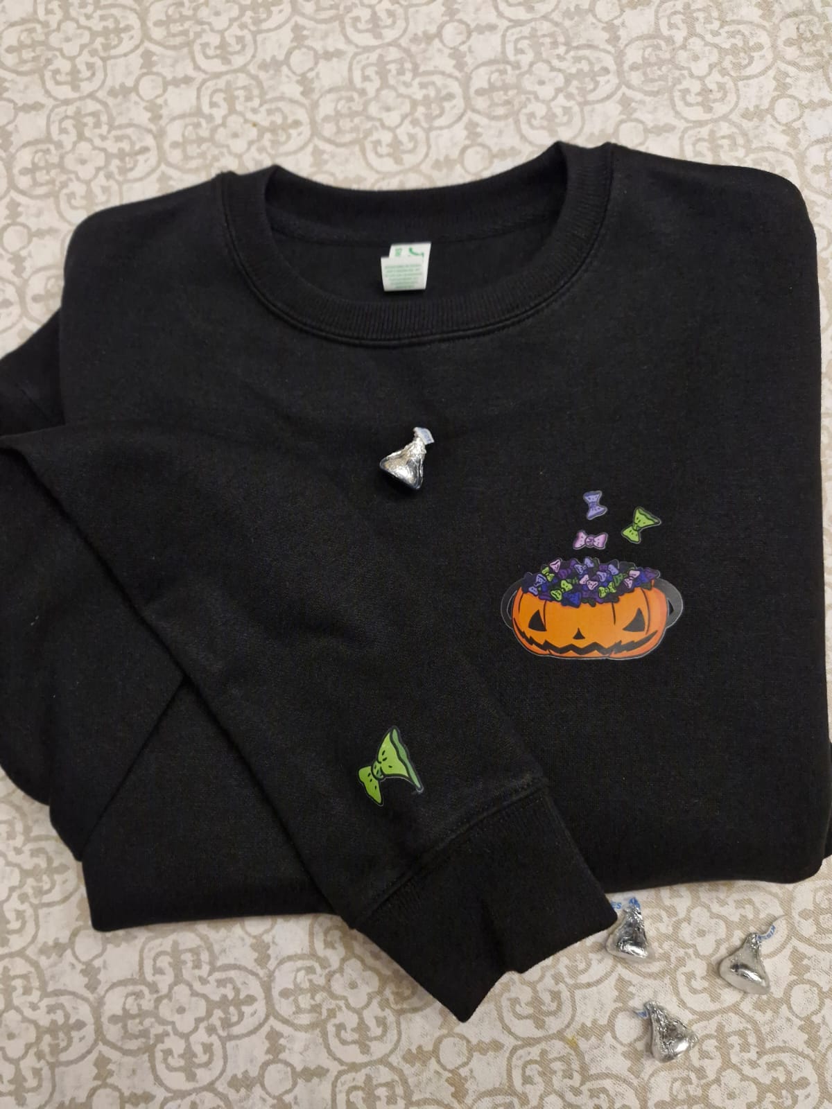 Ghost and Pumpkin Trick or Treat Sudadera