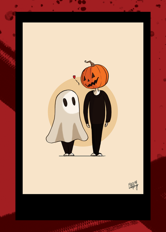 Ghost and Pumpkin